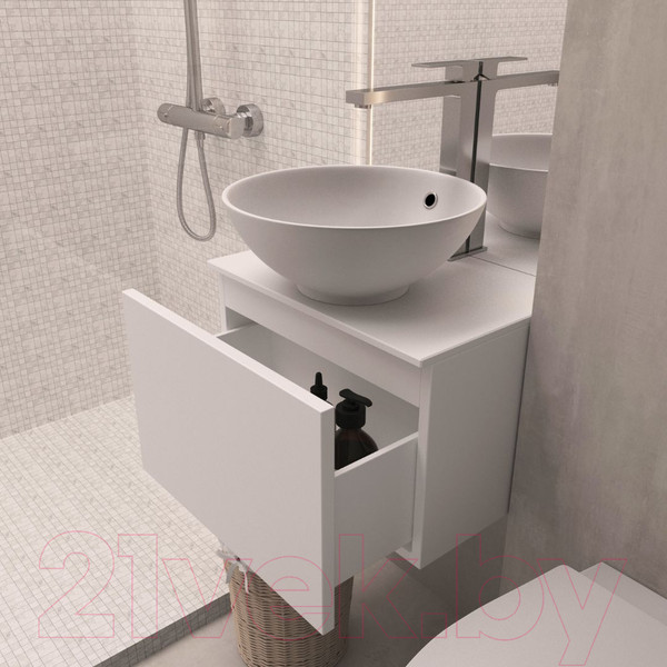 Изображение товара Тумба под умывальник ЗОВ Кито 50 / K50LW0MWMC (белый матовый)