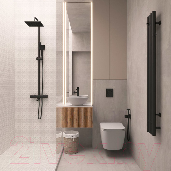 Изображение товара Тумба под умывальник ЗОВ Кито 50 / K50LW0MRMC (белый/тростник)