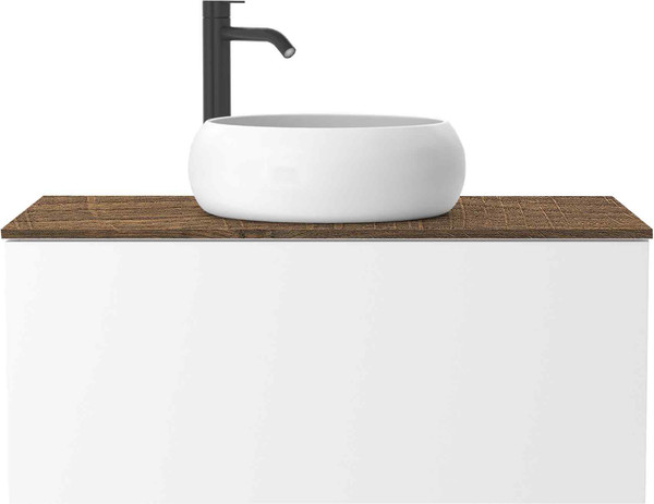 Изображение товара Тумба под умывальник ЗОВ Кито 80 / K80LA0MWMC-LDSPA (аттик/белый матовый)