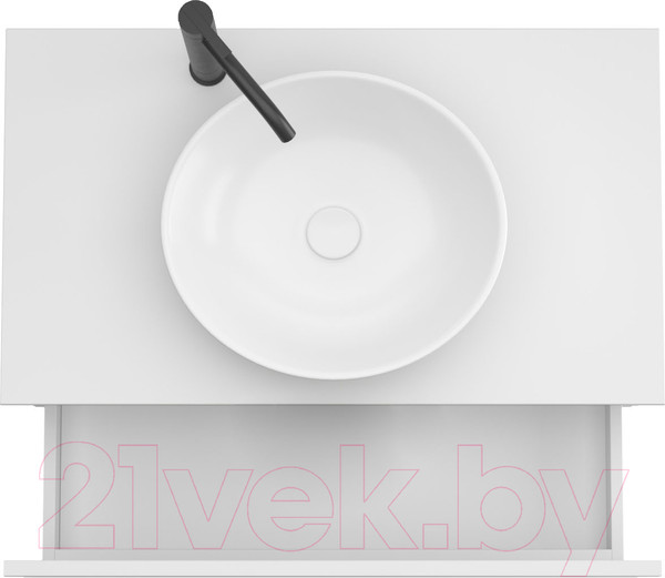 Изображение товара Тумба под умывальник ЗОВ Кито-2 60 / 2K60LW0MWMC-LDSPW (белый матовый)