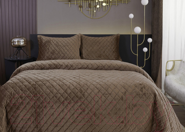 Изображение товара Набор текстиля для спальни Sofi de Marko Натаниэль 240х260 / Пок-Нт-240х260б (бежевый)