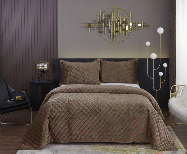 Изображение товара Набор текстиля для спальни Sofi de Marko Натаниэль 240х260 / Пок-Нт-240х260б (бежевый)