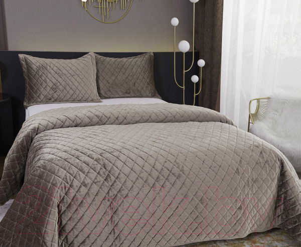 Изображение товара Набор текстиля для спальни Sofi de Marko Натаниэль 240х260 / Пок-Нт-240х260с (серый)