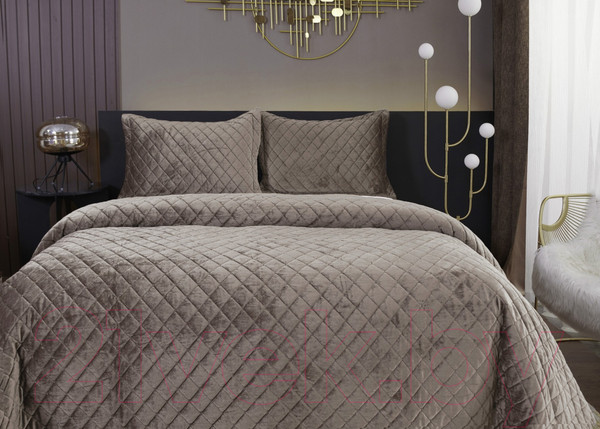 Изображение товара Набор текстиля для спальни Sofi de Marko Натаниэль 240х260 / Пок-Нт-240х260с (серый)