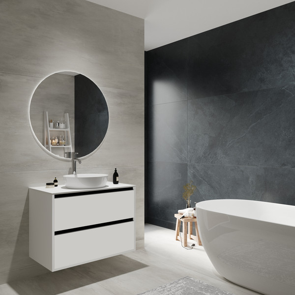 Изображение товара Тумба под умывальник ЗОВ Парма 80 / P80LWP0MWMC1B-LDSPW (белый матовый)