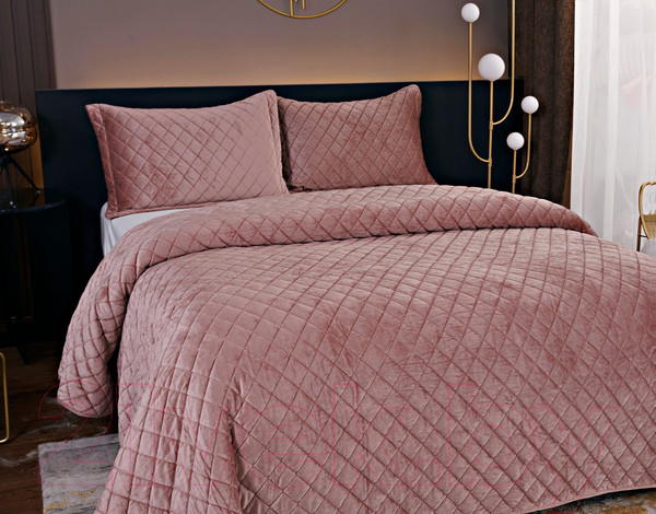 Изображение товара Набор текстиля для спальни Sofi de Marko Натаниэль 240х260 / Пок-Нт-240х260чр (чайная роза)