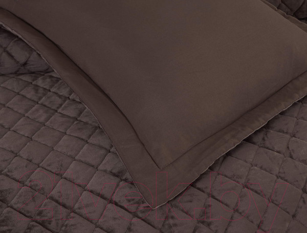 Изображение товара Набор текстиля для спальни Sofi de Marko Натаниэль 240х260 / Пок-Нт-240х260ш (шоколад)
