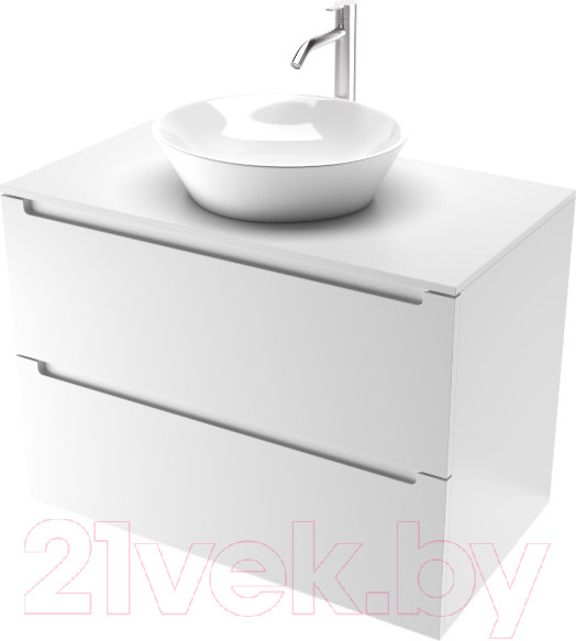 Изображение товара Тумба под умывальник ЗОВ Дион 70 / D70LWP0M9003MKV5-LDSPW (белый матовый)