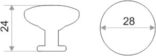 Изображение товара Ручка для мебели Trodos 9095 алюминий (черный)