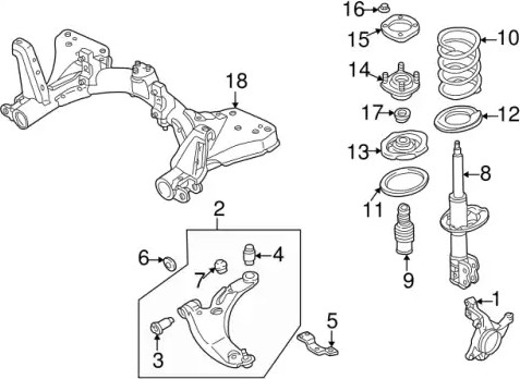 Изображение товара Сайлентблок рычага подвески Mazda B25D34460