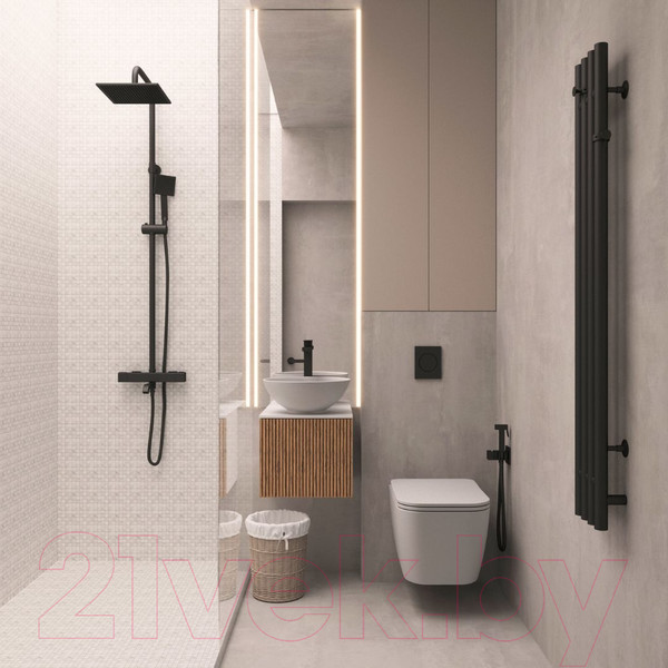 Изображение товара Тумба под умывальник ЗОВ Кито 50 / K50LW0MRMC-LDSPWС1 (белый/тростник)