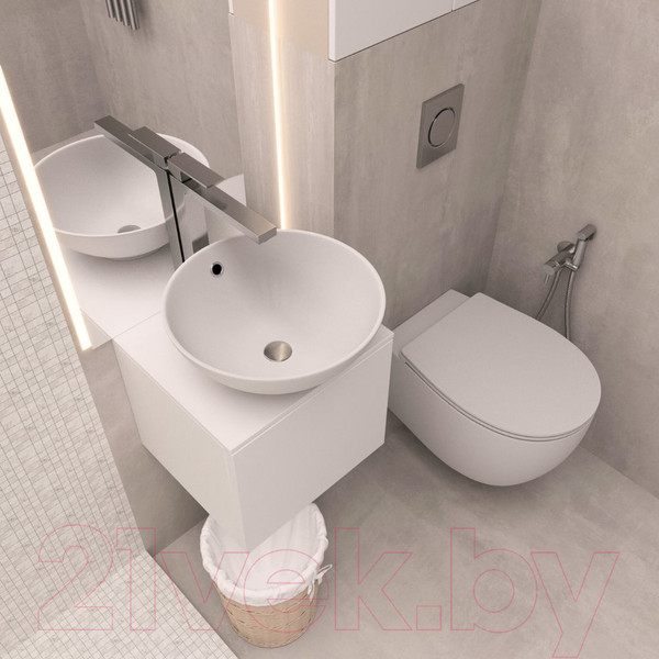 Изображение товара Тумба под умывальник ЗОВ Кито 40 / K40LW0MWMC-LDSPWС0 (белый матовый)