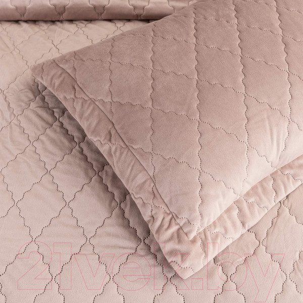 Изображение товара Набор текстиля для спальни Sofi de Marko Деметра 240х260 / Пок-5303Пр-240х260 (пепел роза)