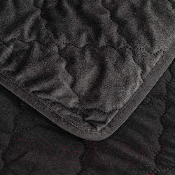 Изображение товара Набор текстиля для спальни Sofi de Marko Деметра 240х260 / Пок-5303Чр-240х260 (черный)