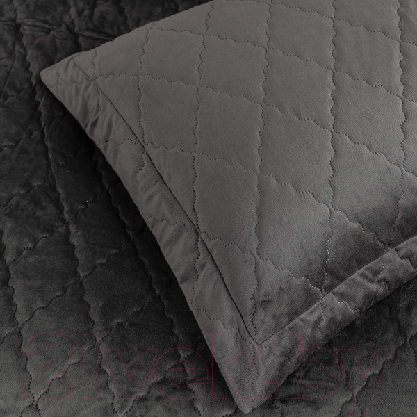 Изображение товара Набор текстиля для спальни Sofi de Marko Деметра 240х260 / Пок-5303Чр-240х260 (черный)