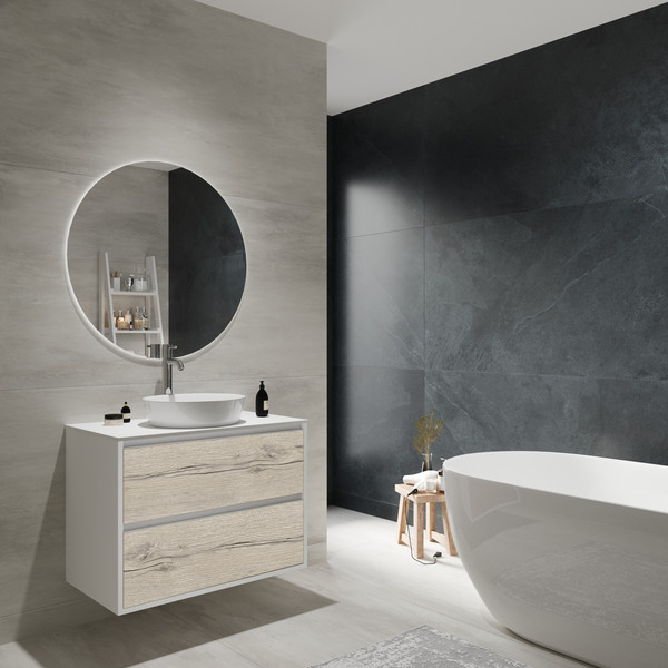 Изображение товара Тумба под умывальник ЗОВ Парма 60 / P60LWP0MWHMC1A-LDSPW (белый/белый галифакс)