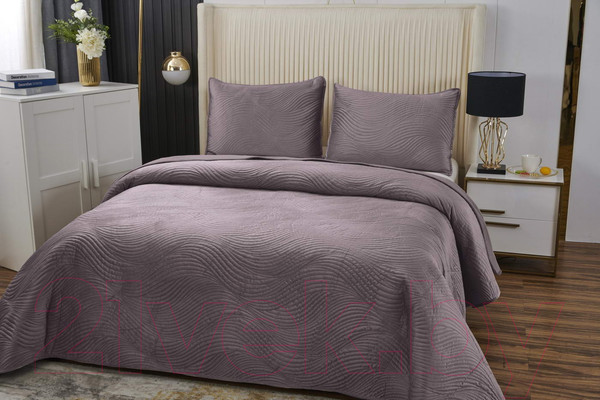 Изображение товара Набор текстиля для спальни Sofi de Marko Жизель 240х260 / Пок-ЖЛ4-240х260 (пепел роза)