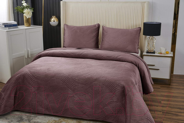 Изображение товара Набор текстиля для спальни Sofi de Marko Жизель 240х260 / Пок-ЖЛ5-240х260 (чайная роза)