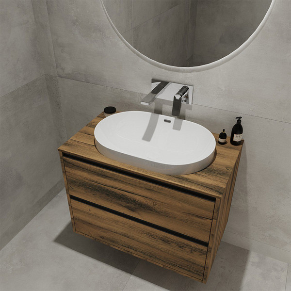 Изображение товара Тумба под умывальник ЗОВ Парма 70 / P70LA0MAMC1B-LDSPA (аттик)