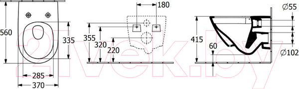 Изображение товара Унитаз подвесной Villeroy & Boch Subway 3.0 4670-T0-RW+8M42-S1-RW