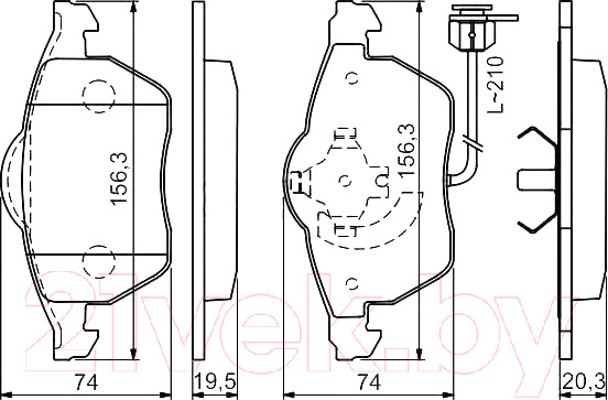 Изображение товара Тормозные колодки Bosch 0986494050