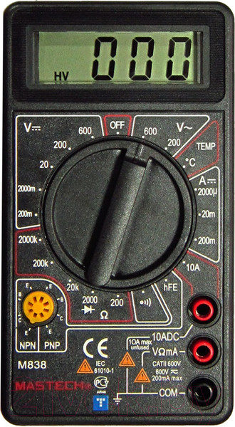 Изображение товара Мультиметр цифровой Mastech M838 (57599)
