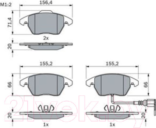 Изображение товара Тормозные колодки Bosch 0986424797