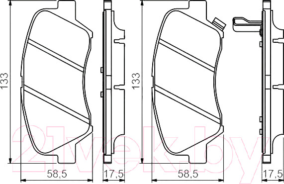 Изображение товара Тормозные колодки Bosch 0986494563