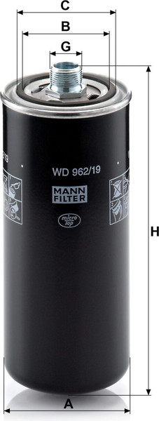 Изображение товара Масляный фильтр Mann-Filter WD962/19