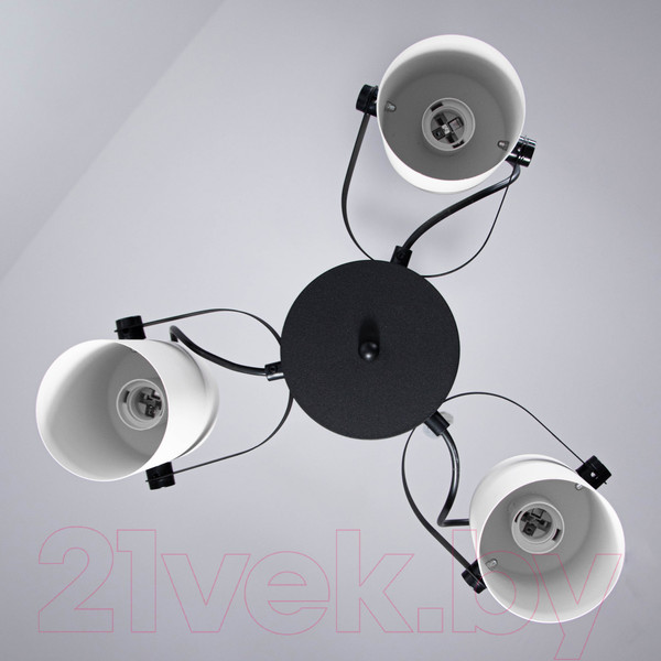 Изображение товара Люстра Элетех Гамма 231 НСБ 01-3x60-178 Е27 / 1005405348 (черный/белый муар)