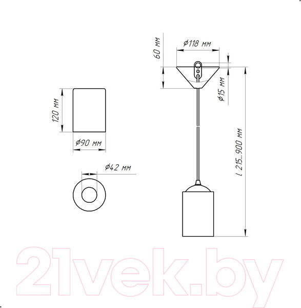 Изображение товара Потолочный светильник Элетех Эко Лофт НСБ 01-60-194 Е27 / 1005405355 (211 черный муар)