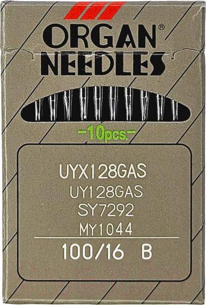 Изображение товара Набор игл для промышленной швейной машины Organ UYx128 GAS 100 B ORG-10 (для высокоэластичных тканей)