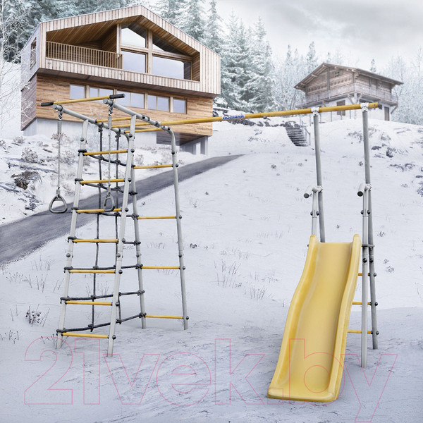 Изображение товара Игровой комплекс Romana Богатырь / 103.07.06 (без качелей, серый/желтый)