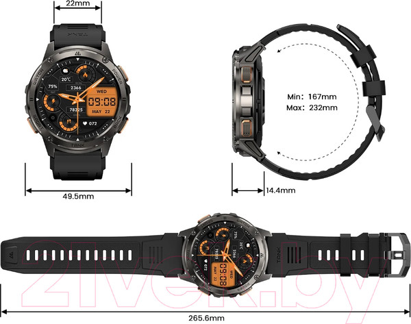 Изображение товара Умные часы Kospet Tank T3 / KOS-T3-S (серебристый)