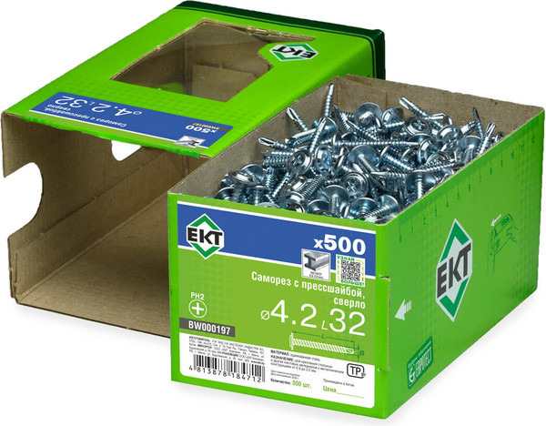 Изображение товара Саморез ЕКТ 4.2x32 / BW000197 (500шт, цинк)