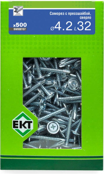 Изображение товара Саморез ЕКТ 4.2x32 / BW000197 (500шт, цинк)