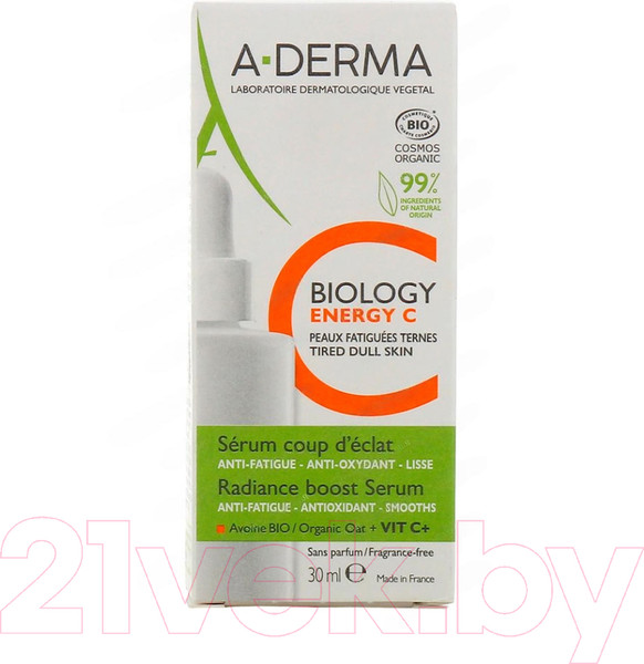 Изображение товара Сыворотка для лица A-Derma Biology Energy C придающая сияние (30мл)