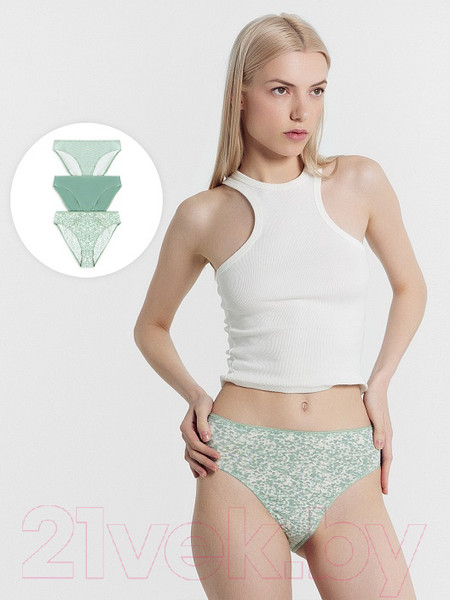 Изображение товара Комплект женских трусов Mark Formelle 412494-3 (р.98, абстракция на молочном)