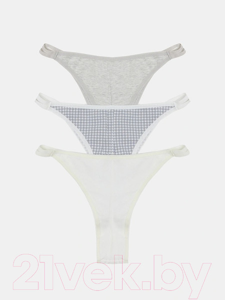 Изображение товара Комплект женских трусов Mark Formelle 412576-3 (р.102, серая гусиная лапка)