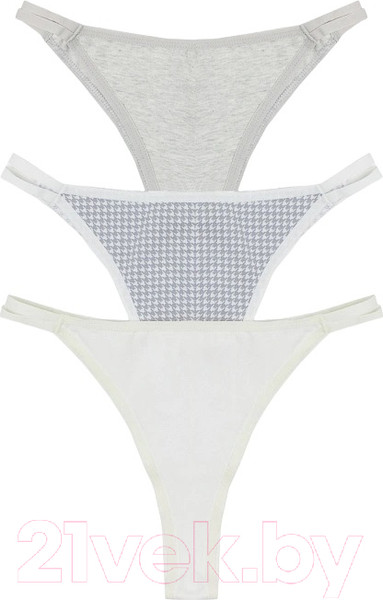 Изображение товара Комплект женских трусов Mark Formelle 412576-3 (р.106, серая гусиная лапка)