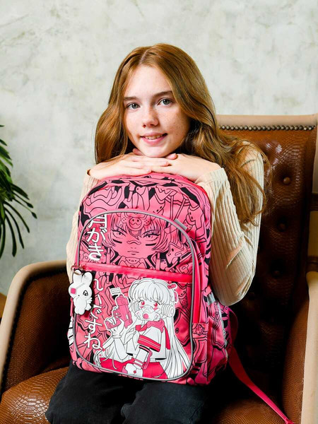 Изображение товара Школьный рюкзак Феникс+ Розовая девушка / 64144