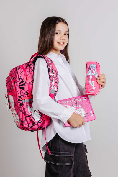 Изображение товара Школьный рюкзак Феникс+ Розовая девушка / 64144