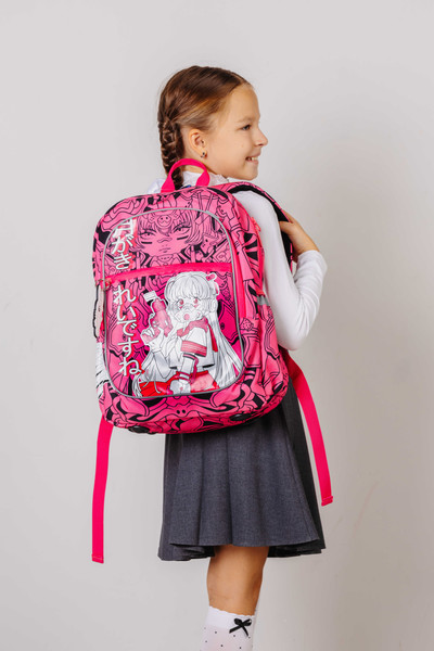 Изображение товара Школьный рюкзак Феникс+ Розовая девушка / 64144