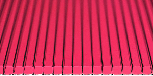 Изображение товара Сотовый поликарбонат TitanPlast T 2100x6000x4мм 0.45кг/м2 (гранат)