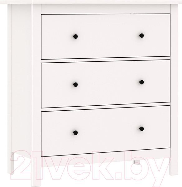 Изображение товара Комод Mio Tesoro Сага 3 ящика 2.08.02.020.1 (белый)