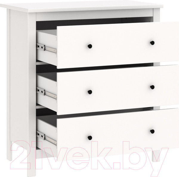 Изображение товара Комод Mio Tesoro Сага 3 ящика 2.08.02.020.1 (белый)