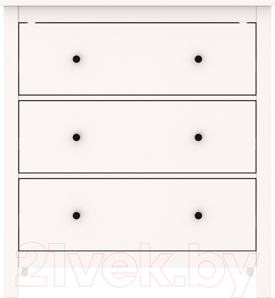 Изображение товара Комод Mio Tesoro Сага 3 ящика 2.08.02.020.1 (белый)