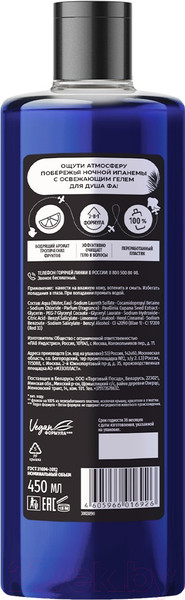 Изображение товара Гель для душа Фа Ночи Ипанемы 2 в 1 Шампунь-гель (450мл)