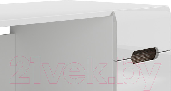 Изображение товара Письменный стол Black Red White Azteca S205-BIU1D1S/8/12 (белый/белый блеск)