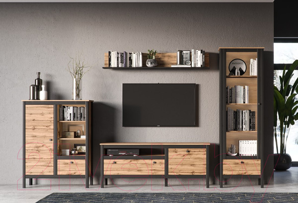 Изображение товара Тумба Black Red White Loft RTV1D1S (дуб вотан/черный)